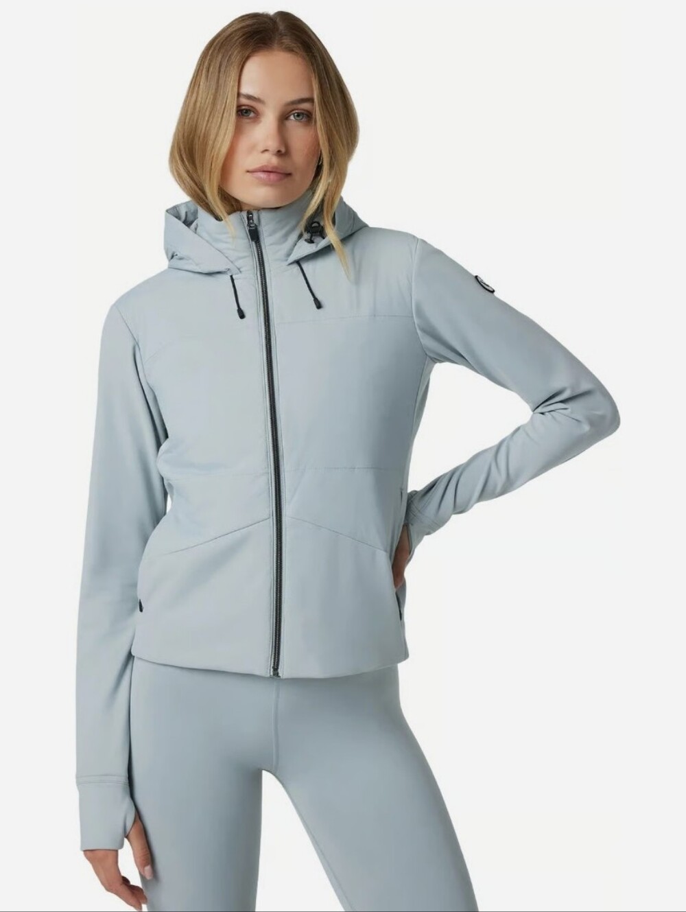 Vuori Chilled Out Insulated Full Zip Jacket In Chalk Blue